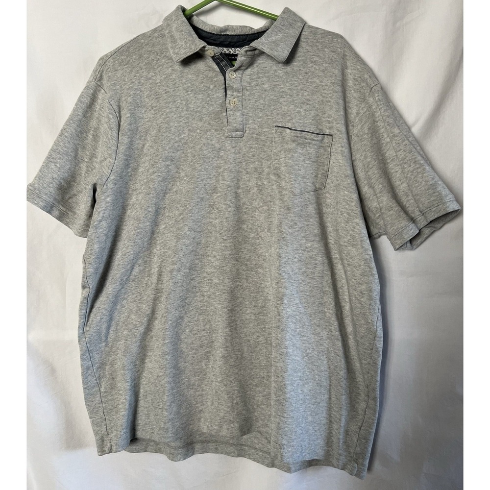 Tahari Polo Shirt Mens Gray Sz XL Golf Preppy Classic Casual Activewear